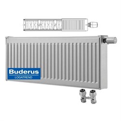 Стальной панельный радиатор Тип 22 Buderus Радиатор VK-Profil 22/300/400 (48) (A) - фото 2196312