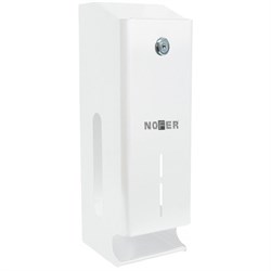 Диспенсер для туалетной бумаги Nofer 350х118х118 для III рулонов белый (05102.W) - фото 2654112