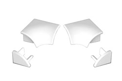 Ravak Набор (2 заглушки + 2 угловых соединения) для планки 11, белый - фото 2796038