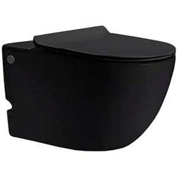 Комплект унитаза с инсталляцией SantiLine  подвесной Черный матовый с сиденьем Микролифт - фото 4140472