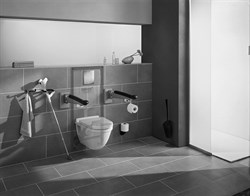 Комплект унитаза SantiLine SL-5005 с инсталляцией Grohe Rapid SL 38775001 с сиденьем Микролифт и клавишей смыва Хром - фото 4141190