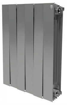 Биметаллический радиатор Royal Thermo Piano Forte 500 Silver Satin 4 секц. - фото 4462524