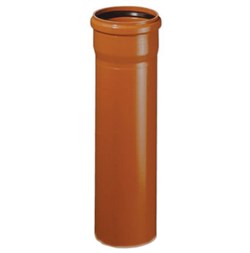 Труба канализационная Sinikon НПВХ DN160 x 4,0 PN0,5L0,5м, PVC-U, оранжевая - фото 4499894