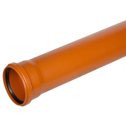 Труба канализационная Хемкор DN160 x 4,0 PN1L1м, PVC-U, оранжевая - фото 4499923