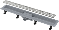 ALCA PLAST Симпл желоб водоотводящий L 550 мм, с порогами для перфорированной решетки, APZ10-550M - фото 4506680