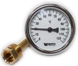 Термометр аксиальный F+R801 OR, 80 мм, 0-120 С, гильза 50 мм - фото 4555495