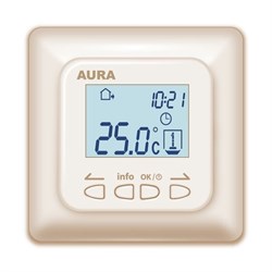 Терморегулятор для теплого пола Aura LTC 730 кремовый - фото 4660291