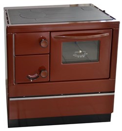 Дровяная печь THORMA OKONOM 85/FIKO DELUXE, левая, коричневая - фото 4766182