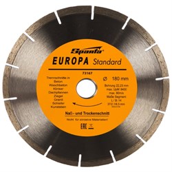 Алмазный диск Sparta 180х22,2 мм (сухая резка) EUROPA Standard - фото 4836059