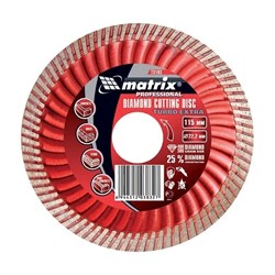 Алмазный диск MATRIX Турбо Extra 115х22,2 мм (сухая резка) - фото 4839347