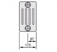 Стальной трубчатый радиатор 5-колончатый Zehnder Charleston 5040/11 №1270 3/4  RAL 9016
