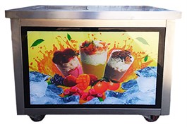 Фризер для жареного мороженого Foodatlas KCB-1F (световой короб, стол для топпингов)