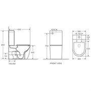 Унитаз компакт Alcora Impresion LT-2157A-R  с бачком и сиденьем Микролифт S363408