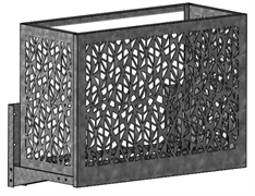 Решетка для наружного блока кондиционера РЭД-КДК-Дек, художественная лазерная резка