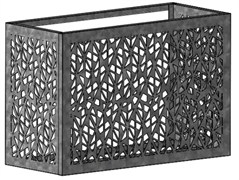 Ящик для наружного блока кондиционера РЭД-ПДК-Дек, лазерная художественная резка