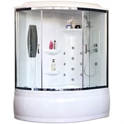 Душевой бокс Royal Bath ALP 150x100  с гидромассажем стекло прозрачное задние стенки Белые
