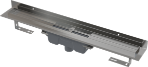 ALCA PLAST Водоотводящий желоб с порогами для цельной решетки с воротником к стене, APZ1016-650