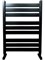 Водяной полотенцесушитель Ника ЛМ-7 80/50 RAL9005 черный матовый с вентилями - фото 4323893