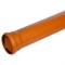 Труба канализационная Хемкор DN200 x 4,9 PN1L2м, PVC-U, оранжевая - фото 4499849